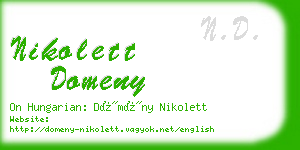 nikolett domeny business card